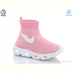 Кроссовки Леопард AX059-113A pink led