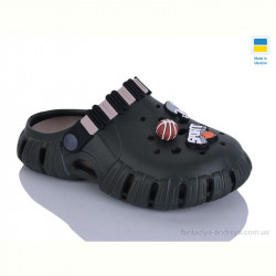 Кроксы DeMur 6012 хакі/беж