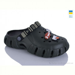 Кроксы DeMur 6770 хакі/чорний