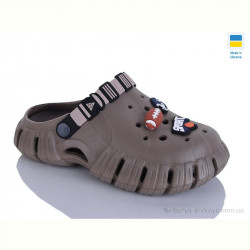 Кроксы DeMur 6770 мокко/чорн