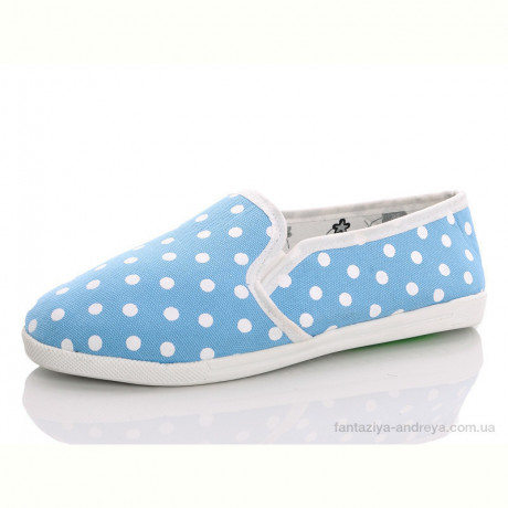 Слипоны Selena Горох голубой