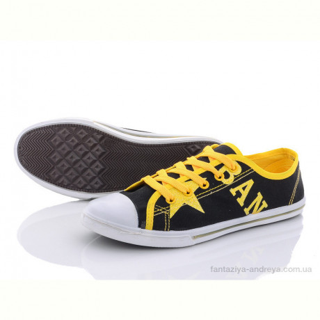 Кеды Zelart OB3370 black-yellow
