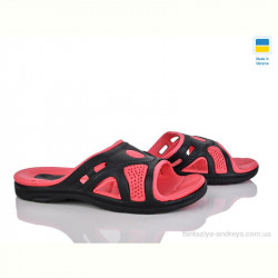 Шлепки Vladimir ТС чорно-червоні