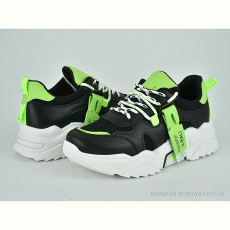 Кроссовки Violeta 80-64 black-green