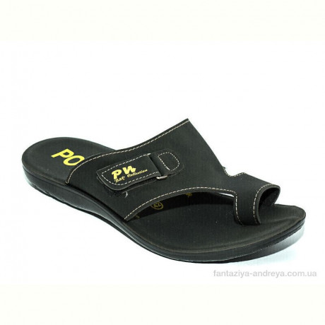 Шлепки Waldem М114 черно-желтый