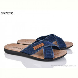 Шлепки Spencer 0301Б синій джинс