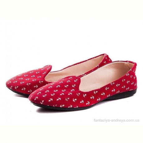 Тапки DeMur 2852 якорь красный