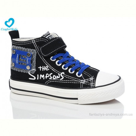 Кеды Comfort-baby 9111 чорн-синій