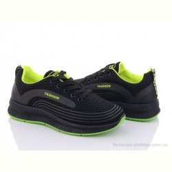 Кроссовки Violeta 197-141 black-green