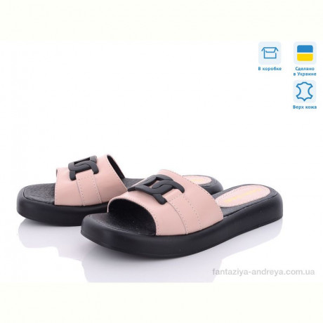 Шлепки Golden Natali Агата пудра