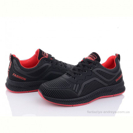 Кроссовки Violeta 197-142 black-red