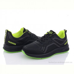 Кроссовки Violeta 197-142 black-green