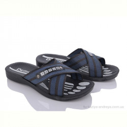 Шлепки DeMur 2024-003-1 сіний-чорний