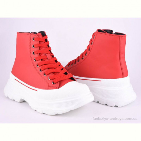 Ботинки Violeta 166-31 red-white