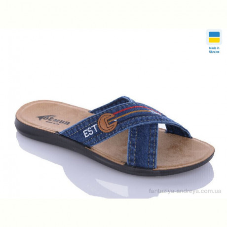 Шлепки DeMur MD3133 синій батал