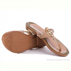 Шлепки Selena 044 кемел