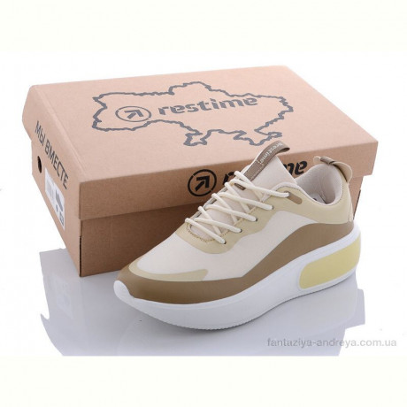 Кроссовки Restime JWL21570 beige-coffee