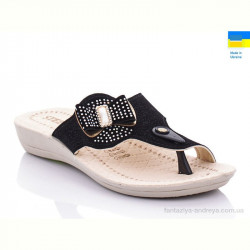 Шлепки Selena ТЖ19 палец 03-03-1 черный