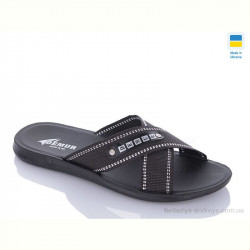 Шлепки DeMur TRK2026-1 чорний-білий батал