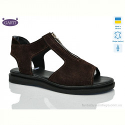 Босоножки Garti 0127 коричневий замш