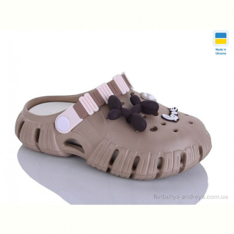 Кроксы DeMur 6012 мокко/крем